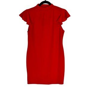 Pretty Little Things 16UK-12US Red Cap sleeve Bodycon Dress